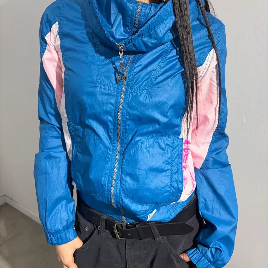 [BUNJANG] Diesel High Neck Windbreaker Jacket / 디젤 하이넥 바람막이 자켓