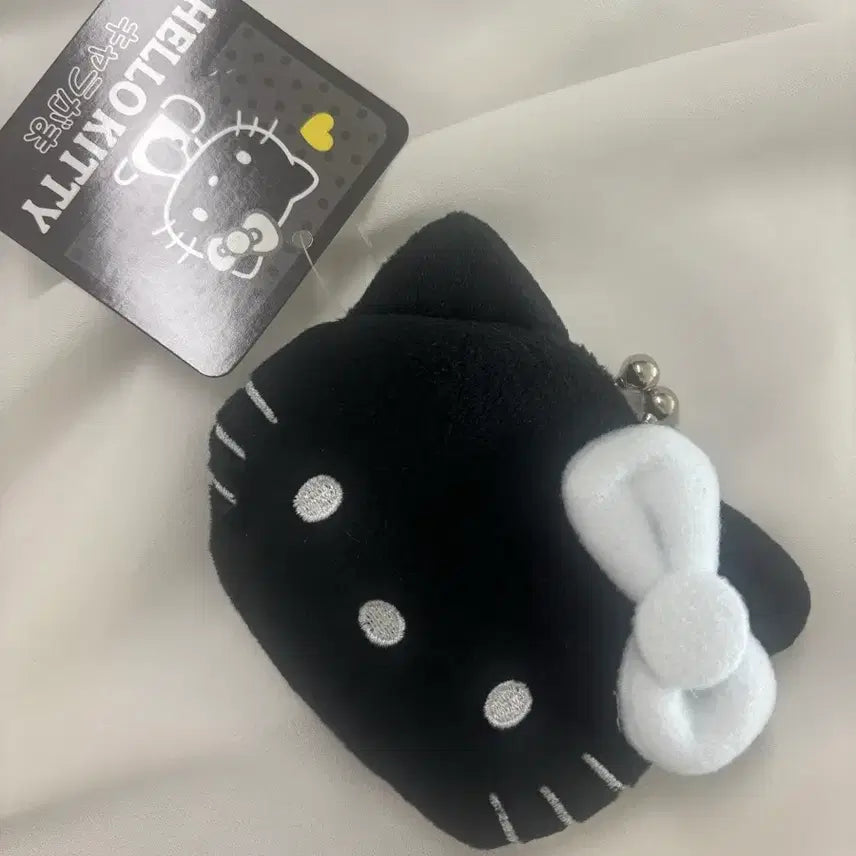 [BUNJANG] Hello Kitty Coin Purse Keyring / 헬로키티 검정 동전 지갑 가마구치 키링