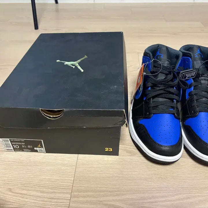 [BUNJANG] Jordan 1 Mid Black Hyper Royal 280 Shoes / 조던 1 미드 블랙 하이퍼 로얄280새상품 급처합니다