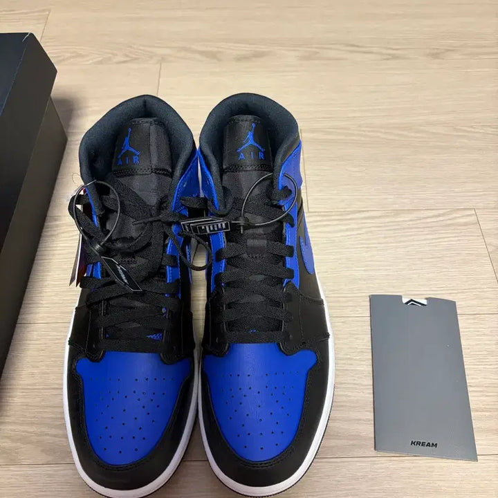[BUNJANG] Jordan 1 Mid Black Hyper Royal 280 Shoes / 조던 1 미드 블랙 하이퍼 로얄280새상품 급처합니다