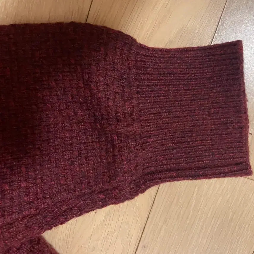 [BUNJANG] Indian Burgundy Knit Sweater / 버건디 니트 스웨터