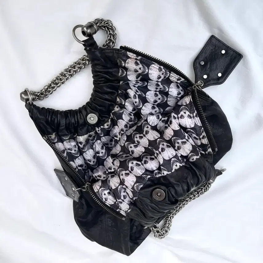 [BUNJANG] THOMAS WYLDE Gothic Skull Leather Shoulder Bag / 토마스와일드 고딕 스컬 레더 백