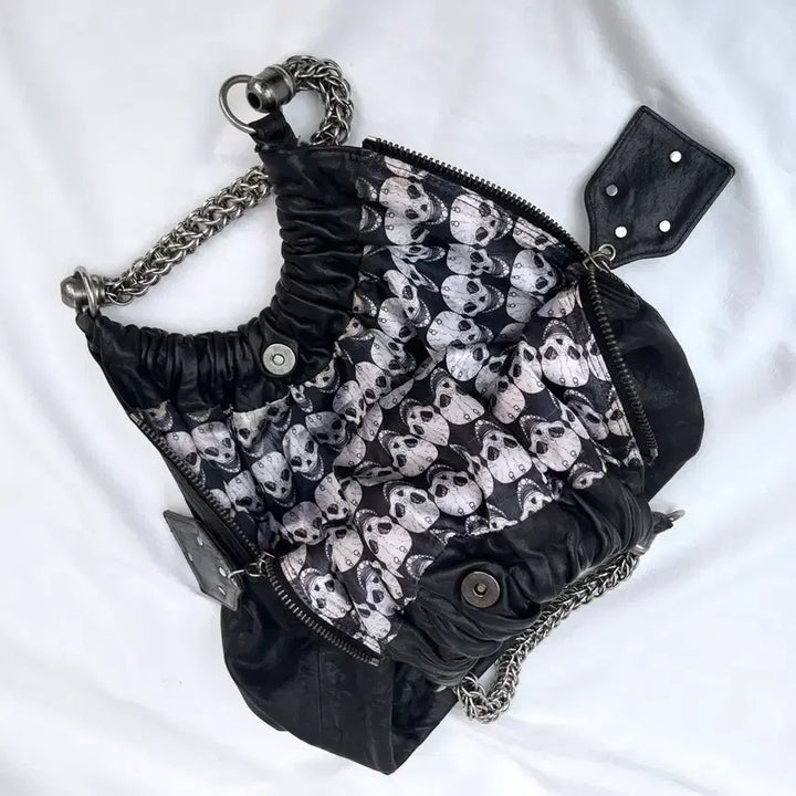 [BUNJANG] THOMAS WYLDE Gothic Skull Leather Shoulder Bag / 토마스와일드 고딕 스컬 레더 백
