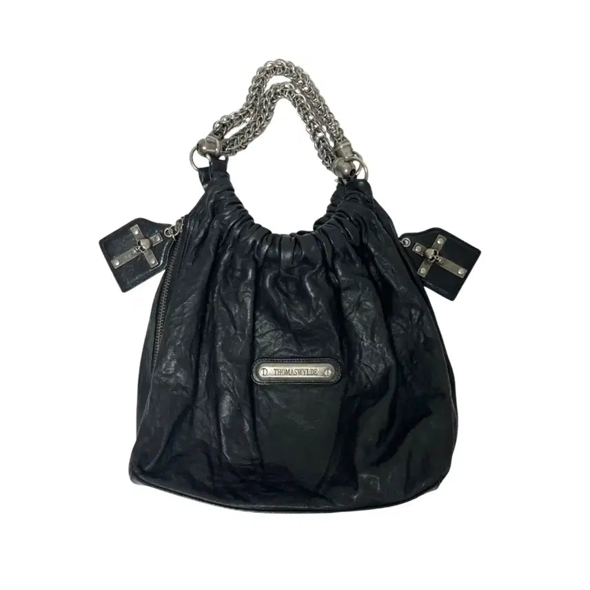 [BUNJANG] THOMAS WYLDE Gothic Skull Leather Shoulder Bag / 토마스와일드 고딕 스컬 레더 백