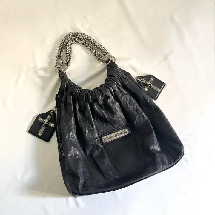 [BUNJANG] THOMAS WYLDE Gothic Skull Leather Shoulder Bag / 토마스와일드 고딕 스컬 레더 백