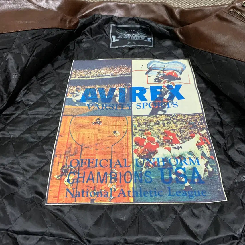 [BUNJANG] AVIREX Leather Jacket / 3XL)아비렉스 AVIREX 가죽자켓 리얼레더 브라운레더 갈색 레더자켓
