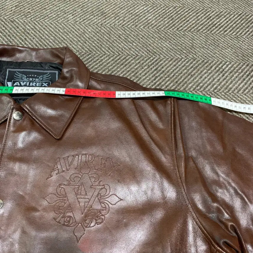 [BUNJANG] AVIREX Leather Jacket / 3XL)아비렉스 AVIREX 가죽자켓 리얼레더 브라운레더 갈색 레더자켓
