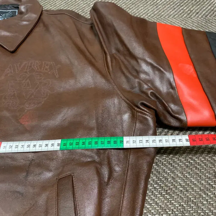 [BUNJANG] AVIREX Leather Jacket / 3XL)아비렉스 AVIREX 가죽자켓 리얼레더 브라운레더 갈색 레더자켓