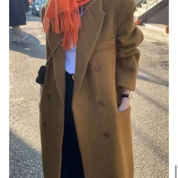 [BUNJANG] Without Summer Classic Wool Double Coat Camel / 위드아웃썸머 클래식 울 더블코트 카멜 위아썸