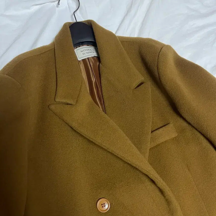[BUNJANG] Without Summer Classic Wool Double Coat Camel / 위드아웃썸머 클래식 울 더블코트 카멜 위아썸
