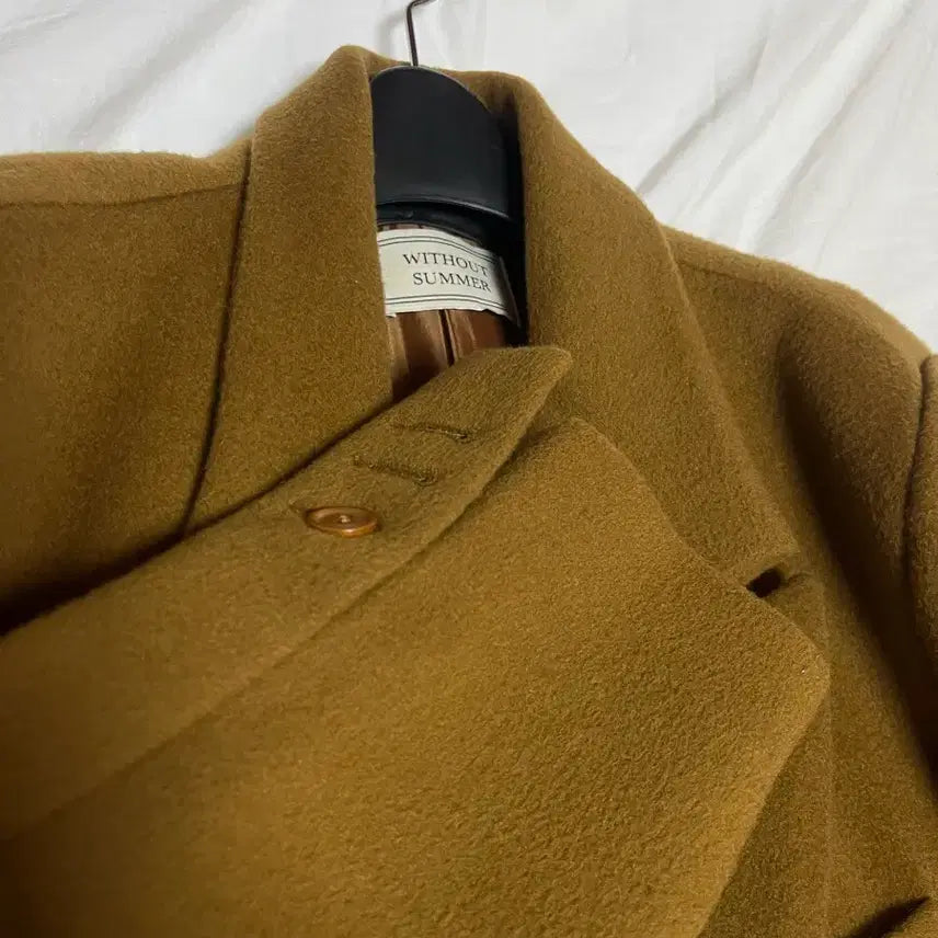 [BUNJANG] Without Summer Classic Wool Double Coat Camel / 위드아웃썸머 클래식 울 더블코트 카멜 위아썸