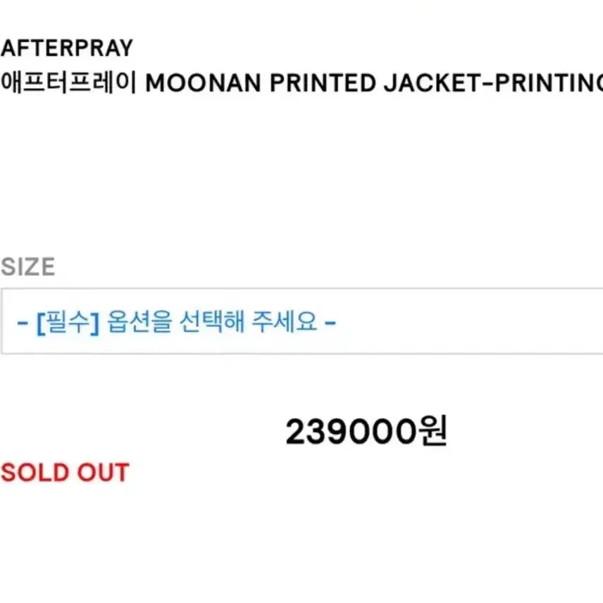 [BUNJANG] Afterpray Moonan Printed Jacket / 에프터프레이 MOONAN 프린티드 자켓