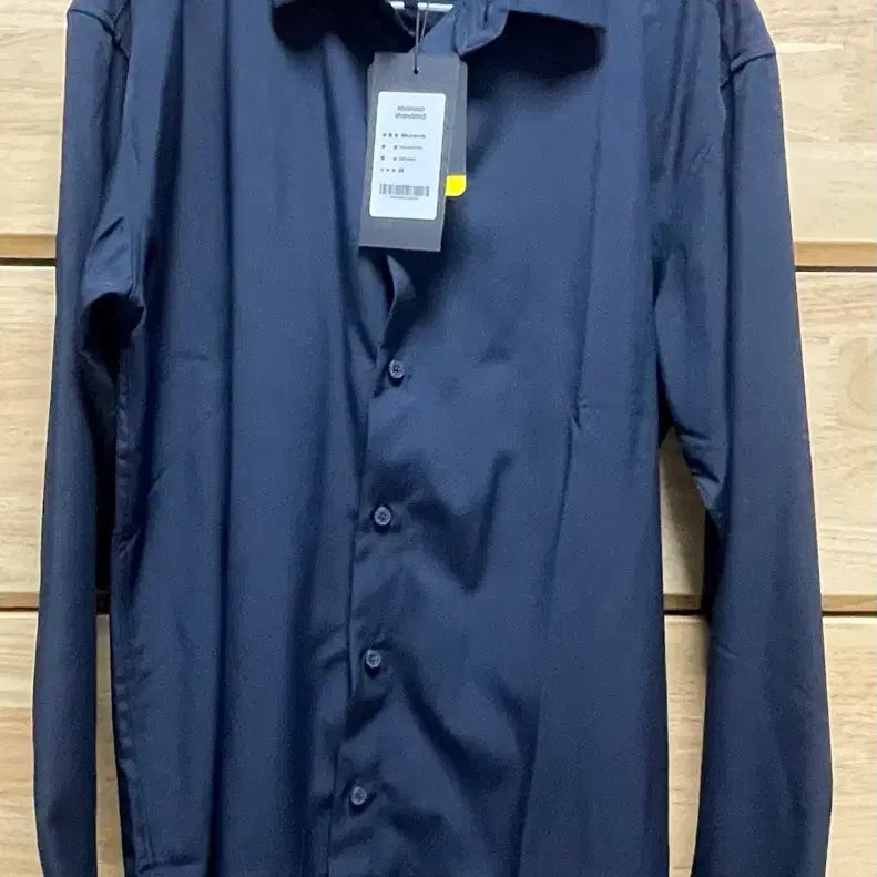 [BUNJANG] Matin Kim Relaxed Fit Silky Shirt [Dark Navy] M / (새상품M)무탠다드 릴렉스 핏 실키 셔츠 [다크 네이비] M