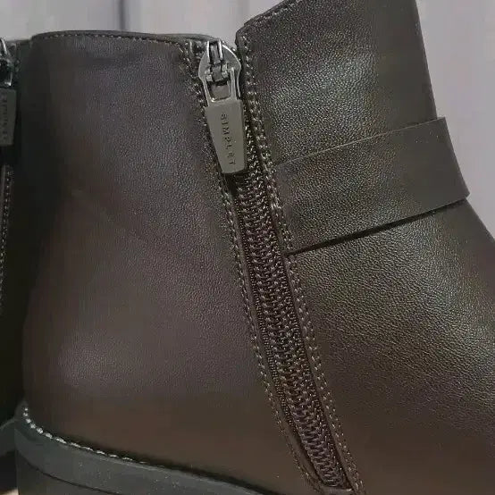 [BUNJANG] Esquire Ankle Boots 4cm (230) - Brown / 에스콰이어 인조가죽 앵클부츠 4cm 230사이즈 새제품
