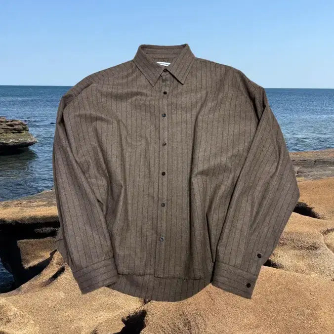 [BUNJANG] Baskura Tissue Flannel Shirt Brown / 바스큐라 티슈 플란넬 셔츠 브라운