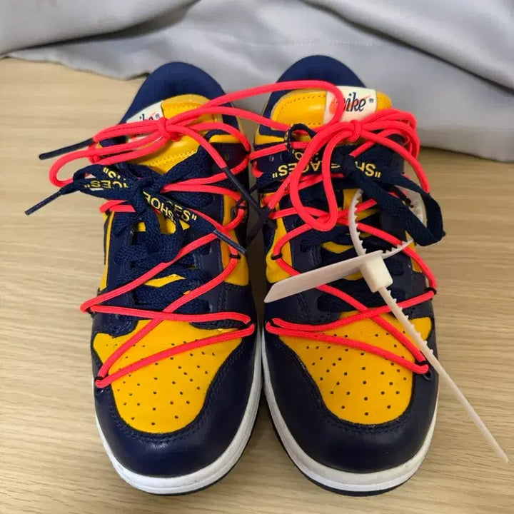 [BUNJANG] Nike Off-White Dunk Low University Gold Midnight Navy / 나이키 x 오프화이트 덩크 로우 유니버시티 골드 미드나잇 네이비