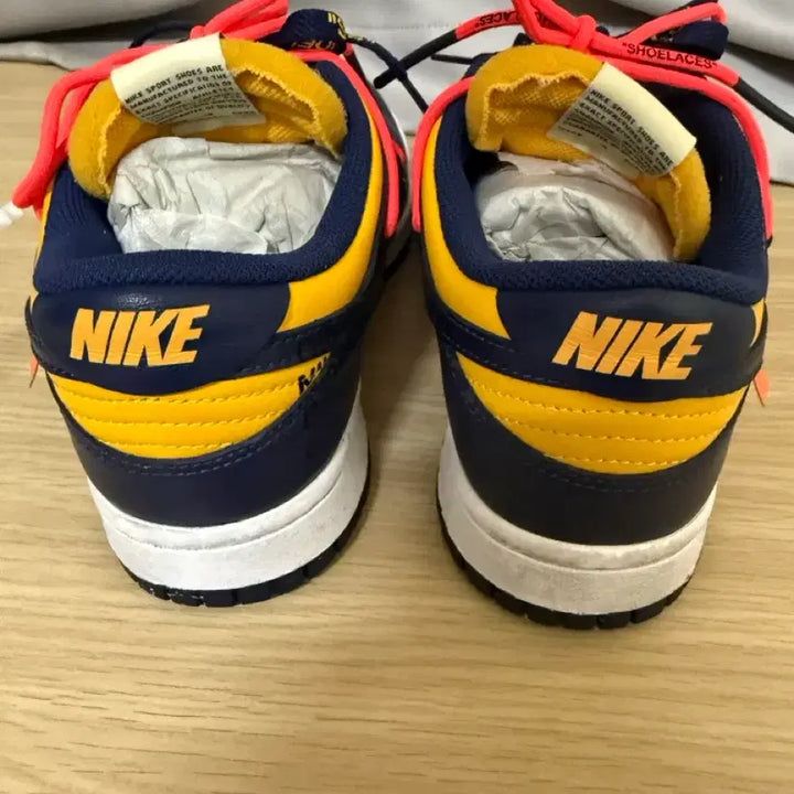 [BUNJANG] Nike Off-White Dunk Low University Gold Midnight Navy / 나이키 x 오프화이트 덩크 로우 유니버시티 골드 미드나잇 네이비