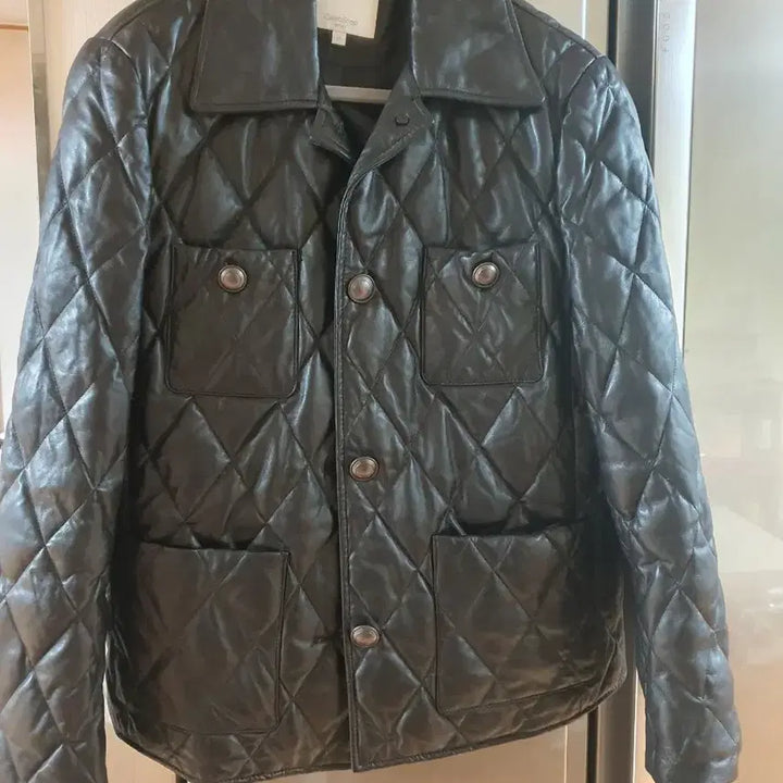 [BUNJANG] Quilting Lambskin Padded Jacket (Size 66) / 셀렙샵 퀼팅양가죽 패딩 66~