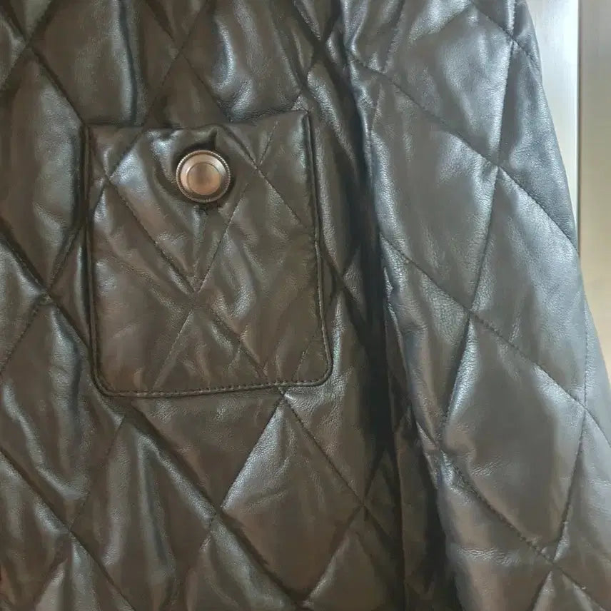 [BUNJANG] Quilting Lambskin Padded Jacket (Size 66) / 셀렙샵 퀼팅양가죽 패딩 66~