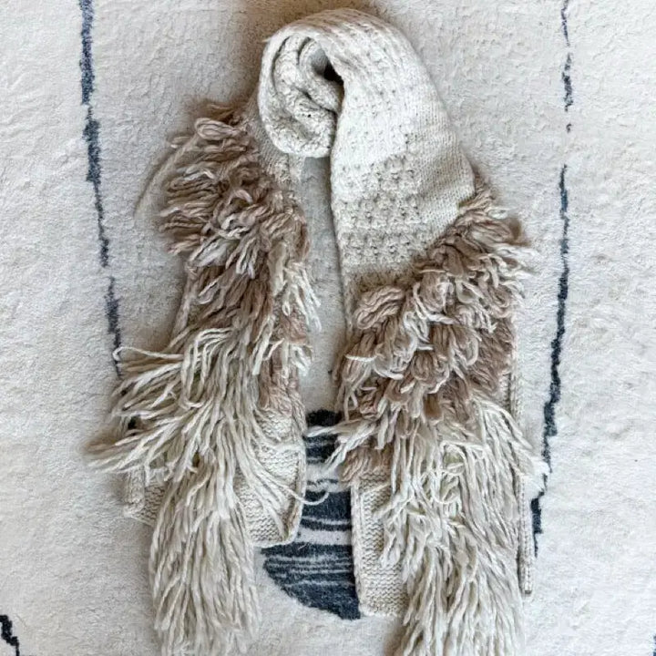 [BUNJANG] Vintage Fringe Scarf / 빈티지 프린지 머플러 목도리