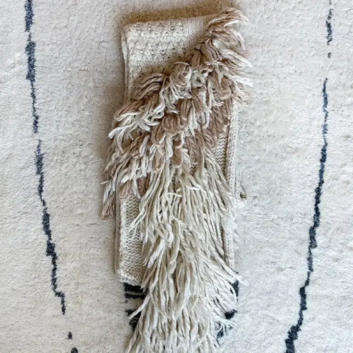 [BUNJANG] Vintage Fringe Scarf / 빈티지 프린지 머플러 목도리
