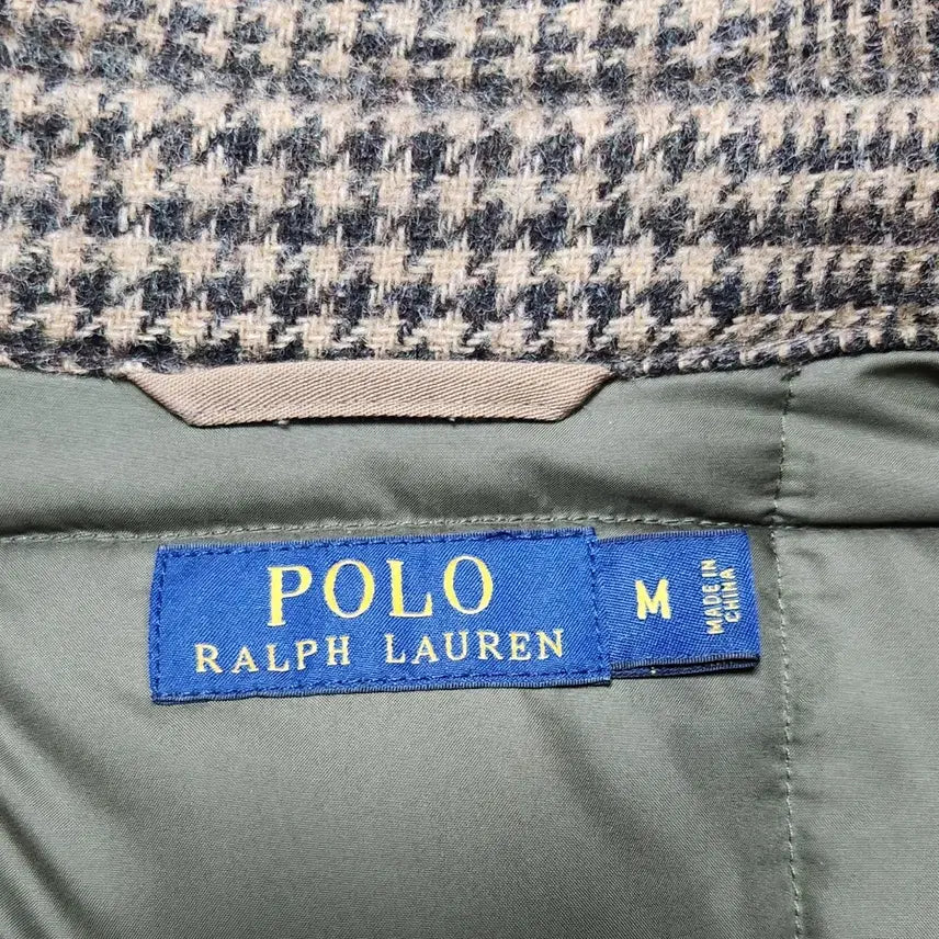 [BUNJANG] Polo Suede Patch Wool Down Jacket M / 폴로 스웨이드 패치 울 다운 자켓 M