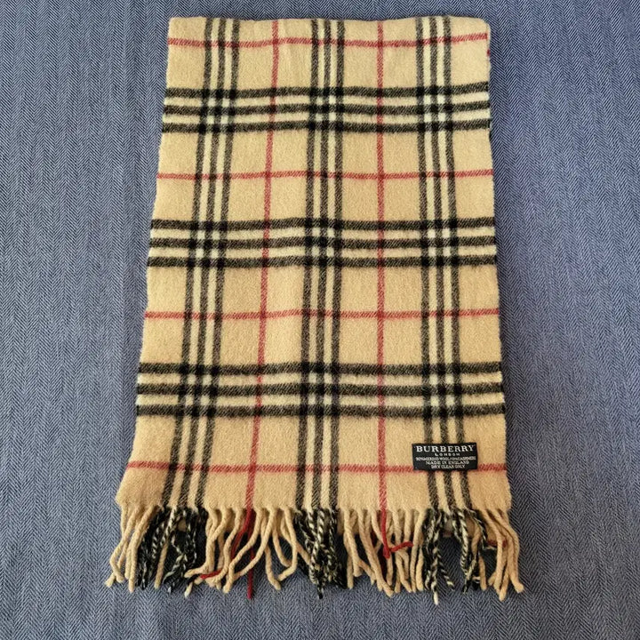 [BUNJANG] Burberry Merino Wool Cashmere Check Muffler / 버버리 메리노울 캐시미어 체크 머플러