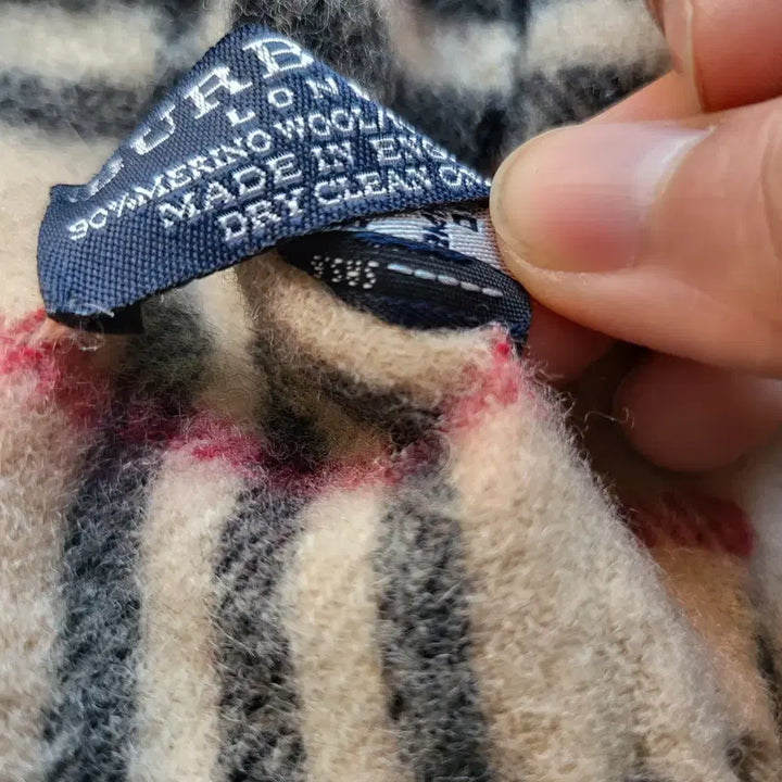 [BUNJANG] Burberry Merino Wool Cashmere Check Muffler / 버버리 메리노울 캐시미어 체크 머플러