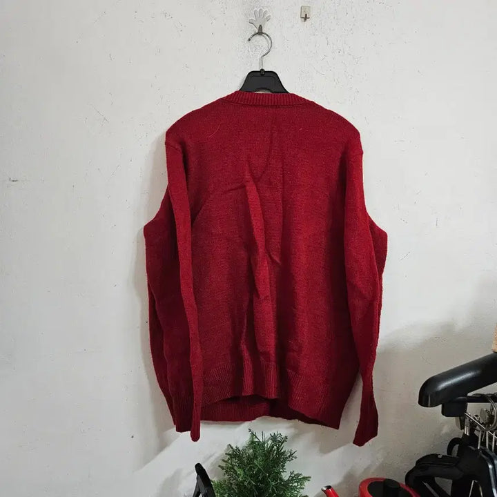 [BUNJANG] NCT Red Pattern Knit Cardigan / 레드 패턴 니트 가디건