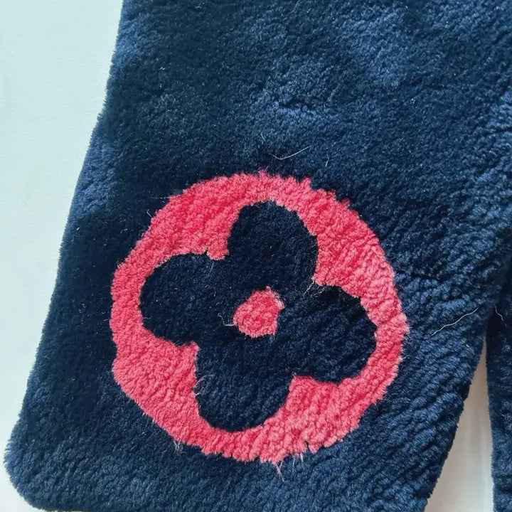 [BUNJANG] Louis Vuitton Mink Muffler / 정품) 루이비통 밍크 머플러 네이비 핑크