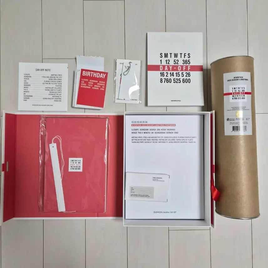 디코 미사용) 세븐틴 2025 시즌그리팅 시그 월 캘린더 양도