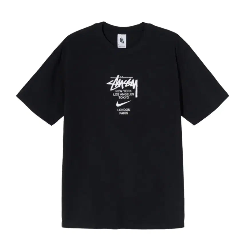 [SOLD OUT] [XL] 105-110 나이키 스투시 월드투어 티셔츠 블랙 - US/EU