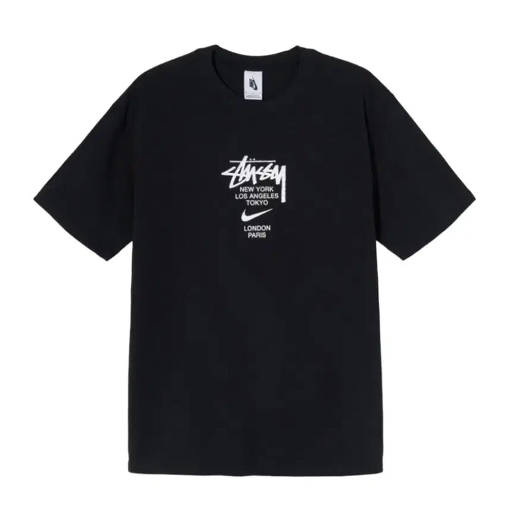 [SOLD OUT] [XL] 105-110 나이키 스투시 월드투어 티셔츠 블랙 - US/EU