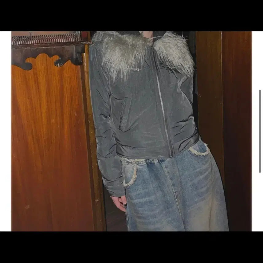 [BUNJANG] Mongole Rough Fur Quilted Jacket (New) / 몽고르 러프 퍼 누빔 자켓 (새상품) 교신