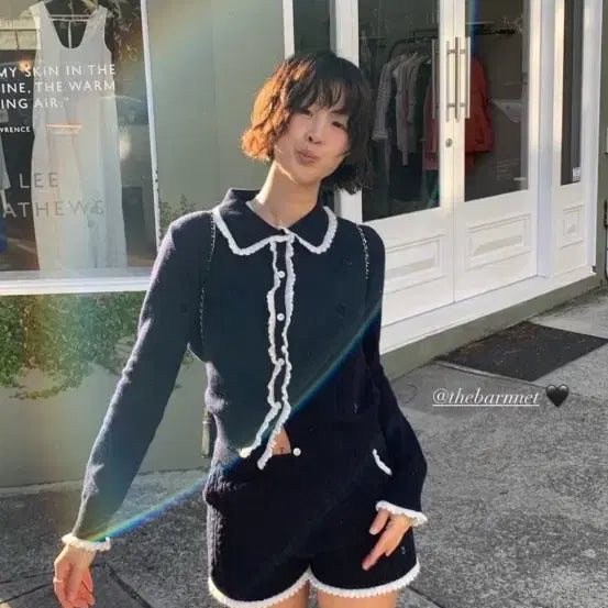 [BUNJANG] TheBarnett Cady Heron Scallop Cardigan Set / 더바넷 cady heron scallop 가디건 + 니트팬츠