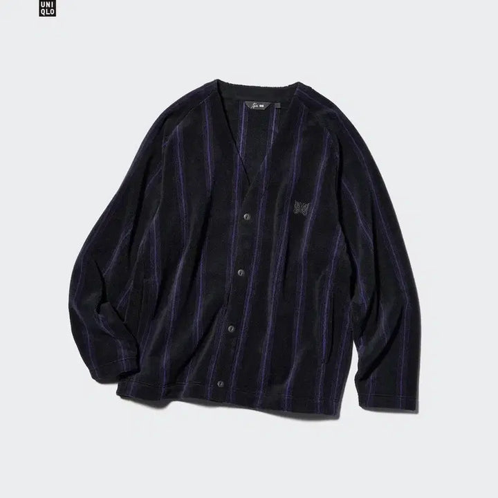 [BUNJANG] Uniqlo Needles Fleece Oversized Cardigan (Black, L) / 유니클로 니들스 콜라보 후리스오버사이즈가디건 (블랙/L사이즈)