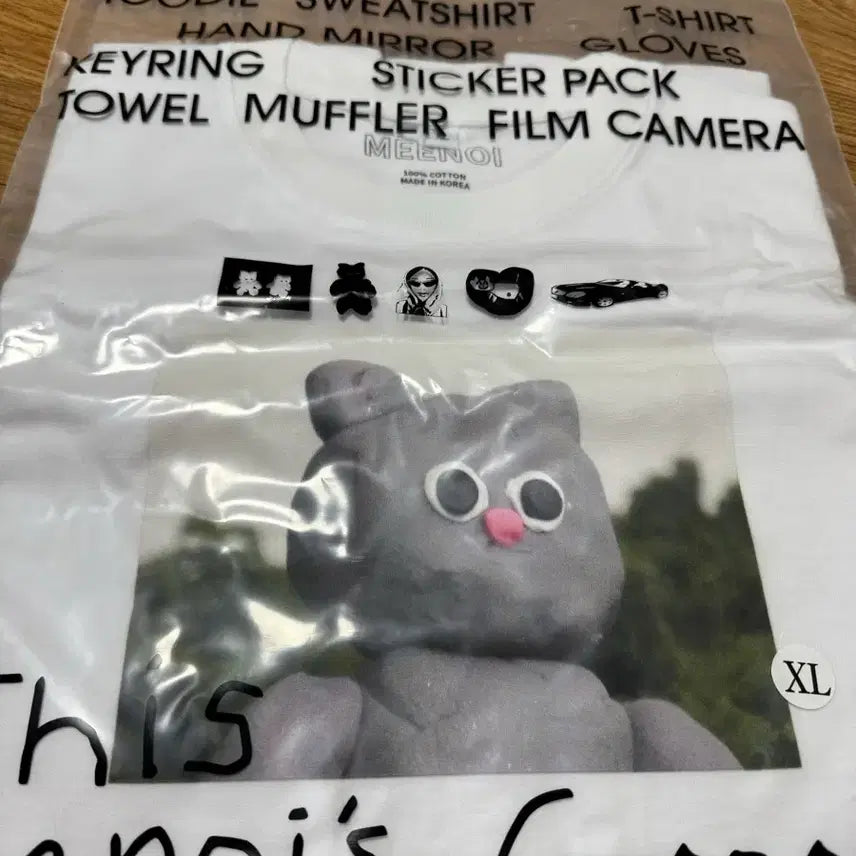[BUNJANG] Minseo T-Shirt Ticket White XL / 미노이 티셔츠 티켓 화이트