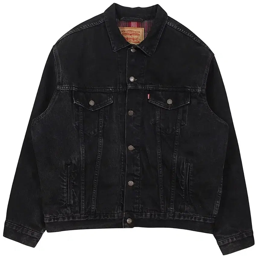 [BUNJANG] Levi's 70699-4159 Black Denim Jacket (Flannel Lined) / 1995 USA 리바이스 70699-4159 블랙 데님 자켓 플란넬 안감