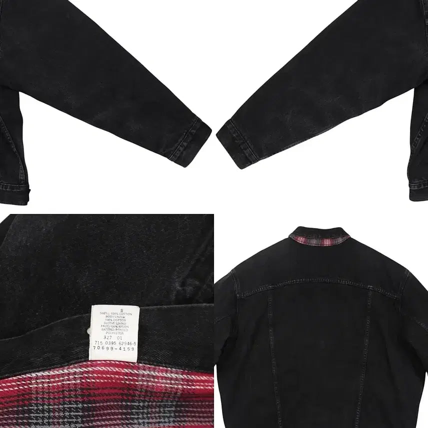 [BUNJANG] Levi's 70699-4159 Black Denim Jacket (Flannel Lined) / 1995 USA 리바이스 70699-4159 블랙 데님 자켓 플란넬 안감