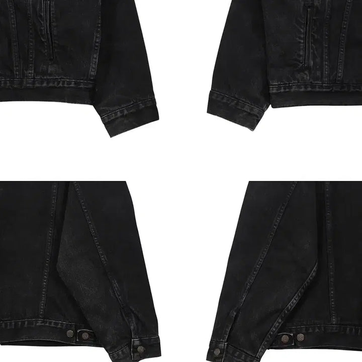 [BUNJANG] Levi's 70699-4159 Black Denim Jacket (Flannel Lined) / 1995 USA 리바이스 70699-4159 블랙 데님 자켓 플란넬 안감