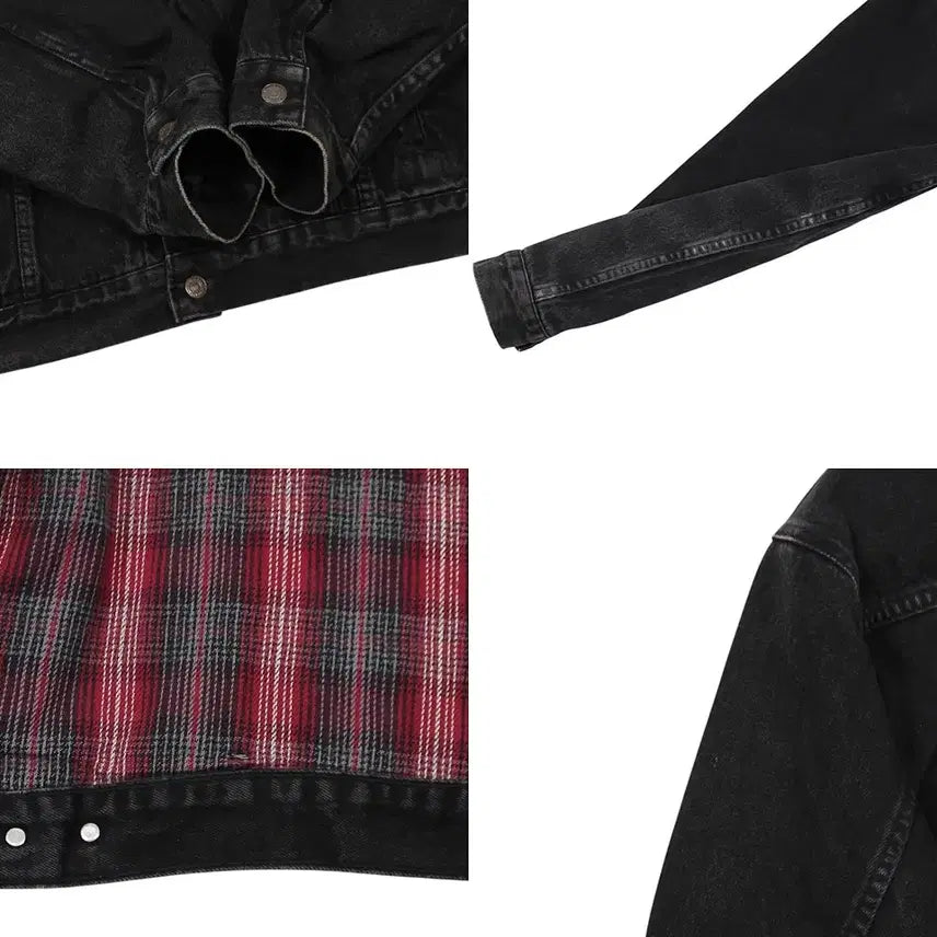 [BUNJANG] Levi's 70699-4159 Black Denim Jacket (Flannel Lined) / 1995 USA 리바이스 70699-4159 블랙 데님 자켓 플란넬 안감