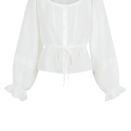 [BUNJANG] Pale Jade Bohemian Button Blouse White / 새상품) 페일제이드 보헤미안 버튼 블라우스 화이트