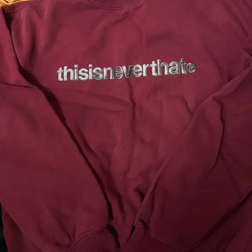 [BUNJANG] Thisisneverthat Burgundy Sweatshirt / 디스이즈네버댓 버건디 맨투맨