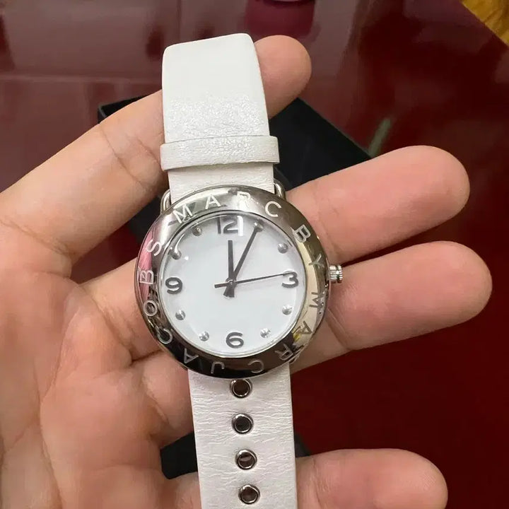 [BUNJANG] Marc by Marc Jacobs Women's Leather Watch White / 정품 마크 바이 마크제이콥스 여성 가죽 시계 화이트 새제품 보증서 포함