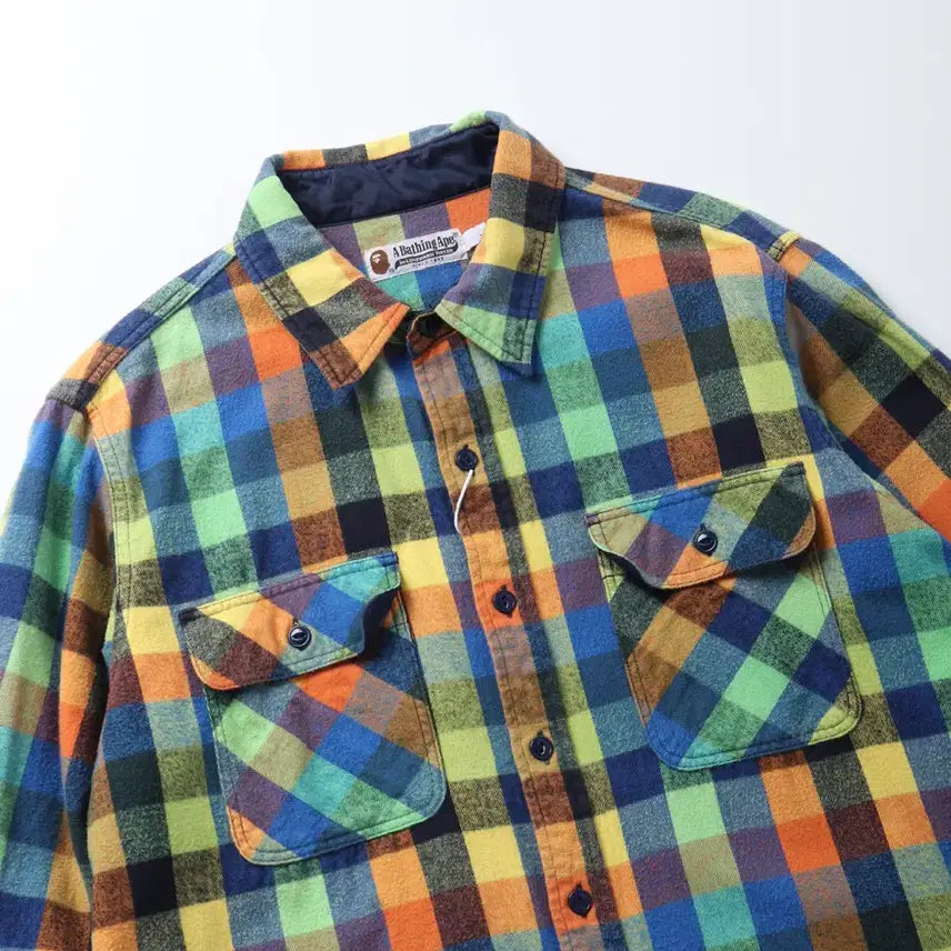 [BUNJANG] BAPE A BATHING APE Plaid Flannel Shirt / 베이프 A BATHING APE Plaid Flannel Shirt