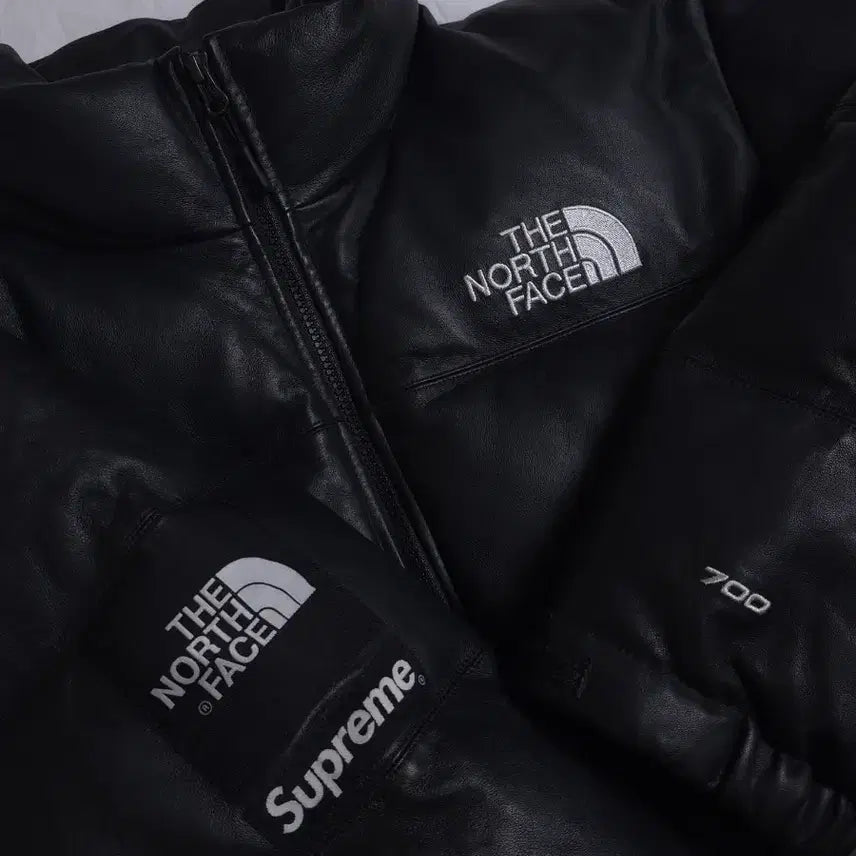[BUNJANG] Supreme The North Face Leather Nuptse Padded Jacket / [L] 슈프림 노스페이스 레더 눕시 패딩 블랙