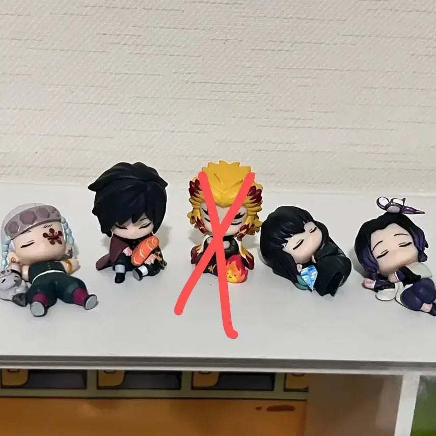 [BUNJANG] Demon Slayer Sleeping Figure Bundle Set / 귀멸의칼날 네무라세타이2 수제특전포함 렌고쿠제외 일괄