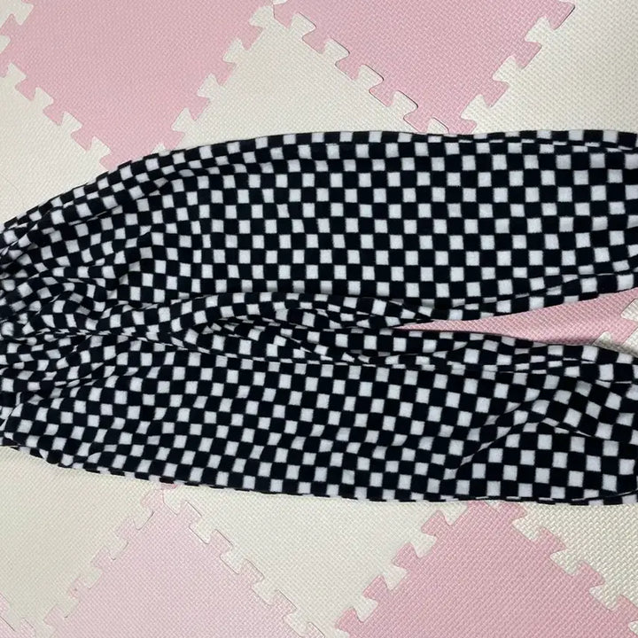 [BUNJANG] Avely Check Pattern Fleece Zip-up Set / 에이블리 체크 패턴 플리스 집업  바지 셋업