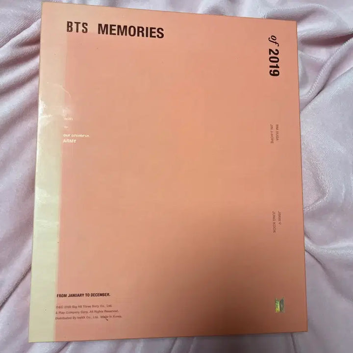 방탄소년단 BTS 메모리즈 2019 DVD
