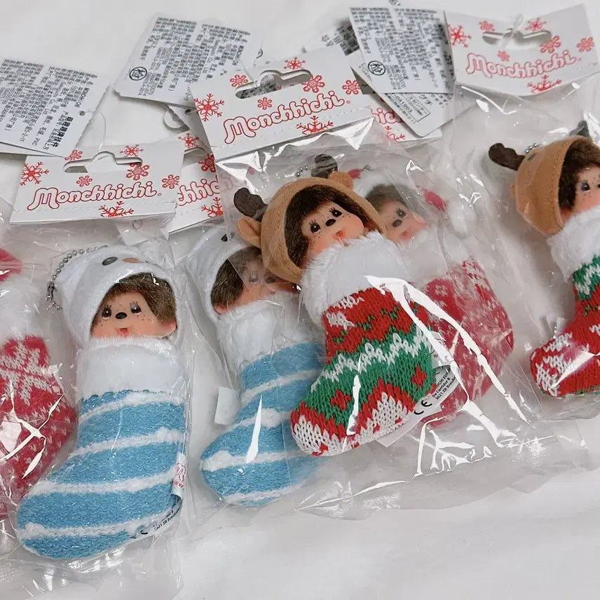 [BUNJANG] Monchhichi Christmas Ornament Keyring / 정품 몬치치 키링 크리스마스 오너먼트